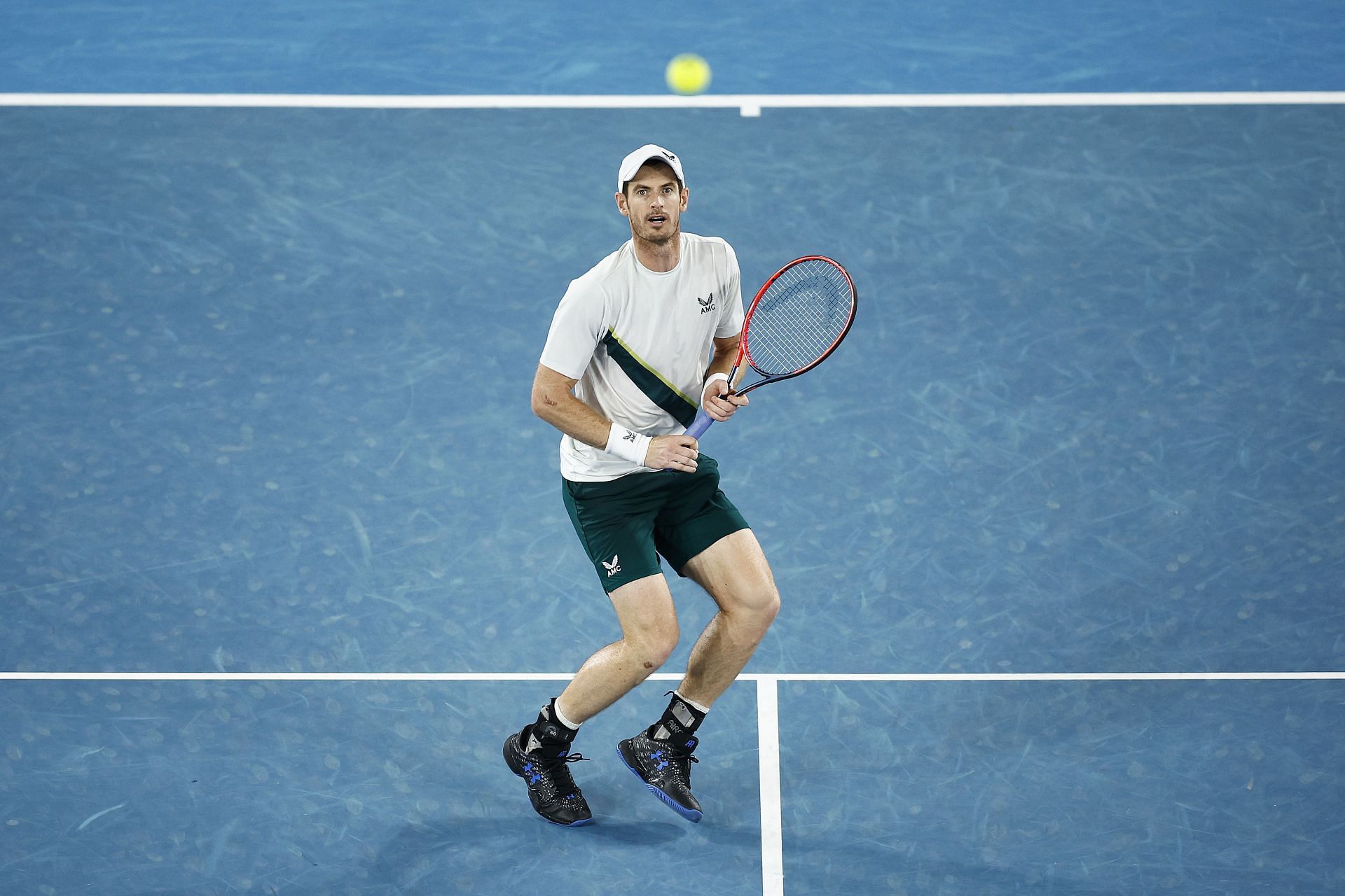 Andy Murray in action at the Australian Open